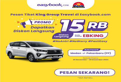 📣 Promo King Group Travel: Dapatkan diskon langsung 15rb bersama Easybook! 🚌💨